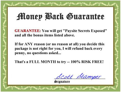 Money Back Guarantee